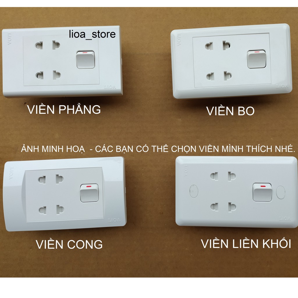 COMBO CÔNG TẮC +Ổ CẮM THÔNG DỤNG - LẮP CHÌM (VIỀN BO).