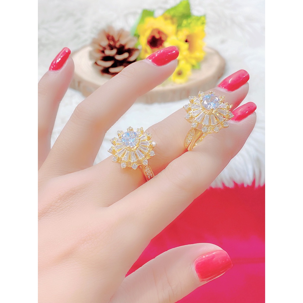 UHA - Nhẫn nữ UHA mạ 18K đính đá CZ N740VCK-96