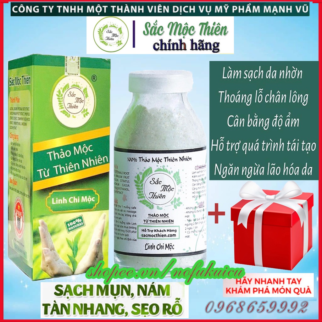 Bột Rửa Mặt Linh Chi Mộc Sắc Mộc Thiên 100gram chuẩn Hàng bán sỉ