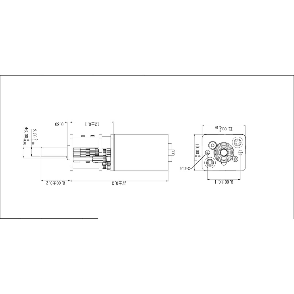 Động cơ giảm tốc GA12-N20 (50rpm 300rpm 1000rpm)