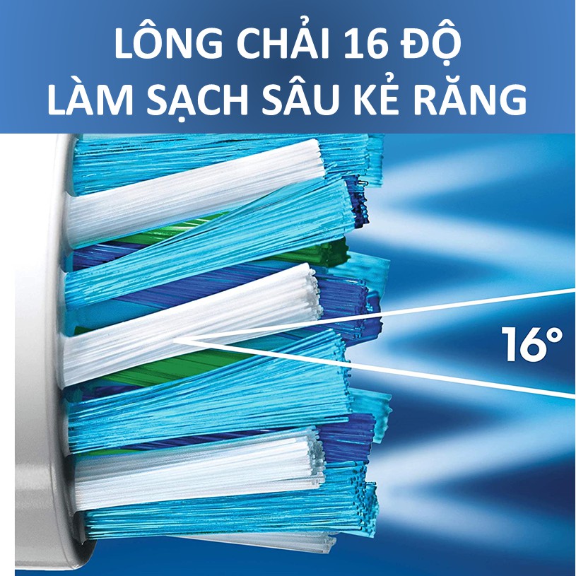 Đầu Bàn Chải Điện Oral-B Cross Action - Đầu Thay Thế CrossAction Với Lông Chải 16 Độ, Làm Sạch Sâu Kẻ Răng, Set 2/3/4/5