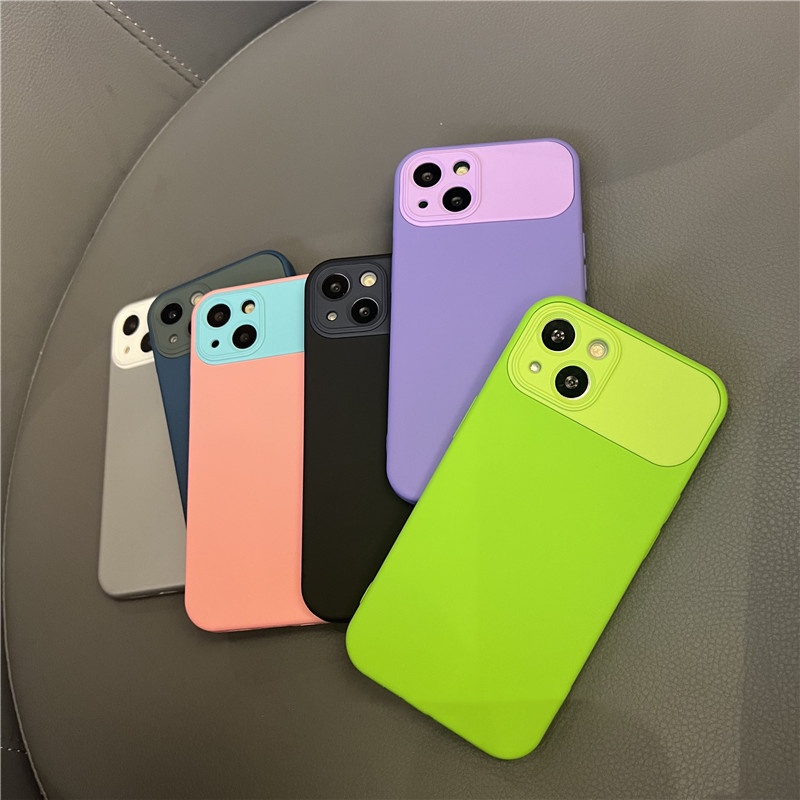 Ốp Điện Thoại Silicone TPU Mềm Màu Trơn Chống Sốc Cho Iphone 14 Pro Max