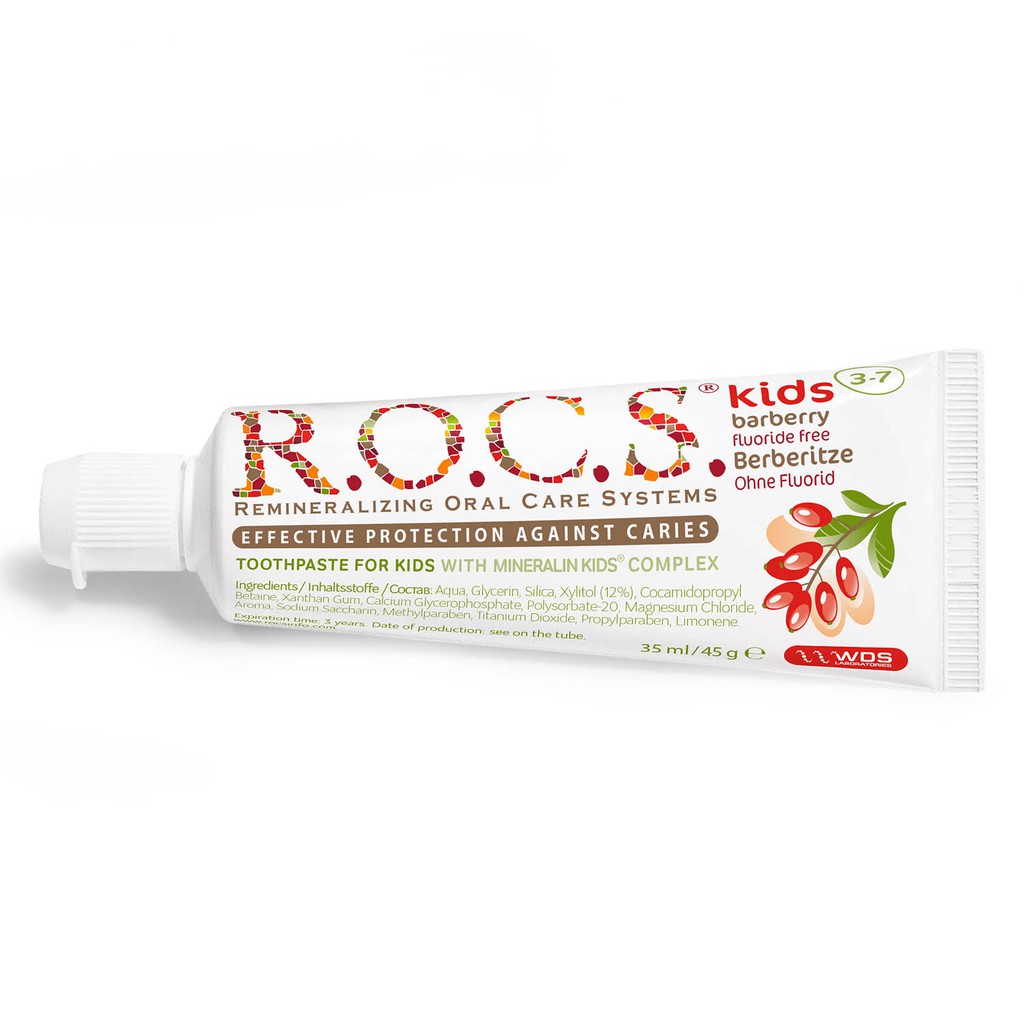 Kem đánh răng trẻ em ROCS. vị Barberry 45g
