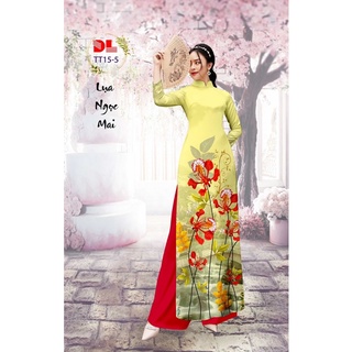 Vải áo dài hoa phượng