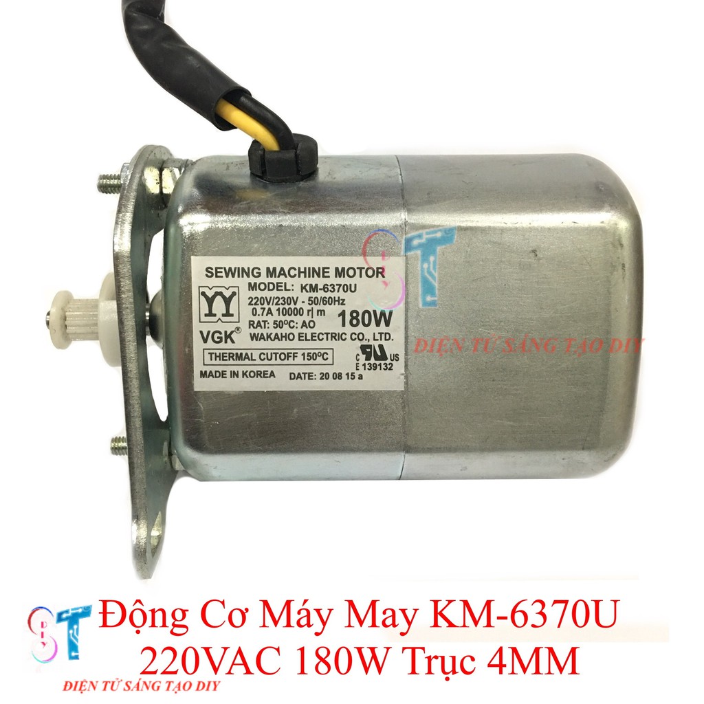 Động Cơ Máy May KM-6370U 220VAC 180W Trục 4MM