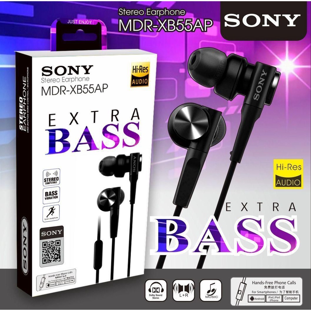 Tai Nghe Chụp Tai SONY MDR-XB55AP Có Mic Nhập Khẩu Chất Lượng Cao