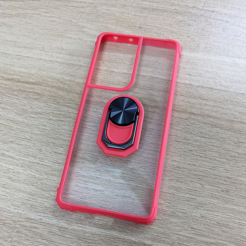 Ốp lưng chống sốc kèm iring cho Samsung Galaxy S21 Ultra