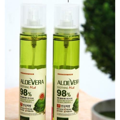 Xịt khoáng lô hội dưỡng ẩm, giảm thâm sẹo Aloe Vera Hàn Quốc 125ml