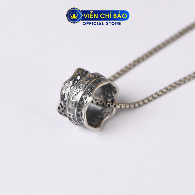 Mặt dây chuyền bạc nữ hình Lục Tự Chân Ngôn bạc liệu bạc Thái 925 thời trang phụ kiện trang sức nữ Viễn Chí Bảo M000226