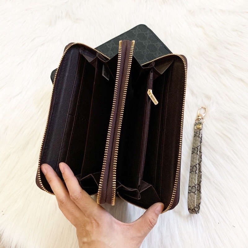 Ví nữ cầm tay 2 kéo coach hàng đẹp