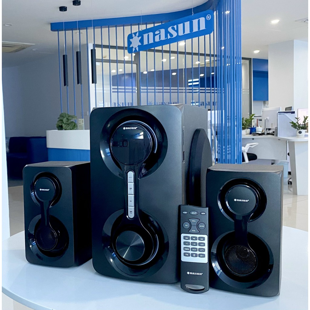 Loa 2.1 NASUN, Model NS-807, công suất 60W, đa năng, bluetooth, cắm dây, USB, thẻ nhớ, FM, âm thanh hay, không bị rè