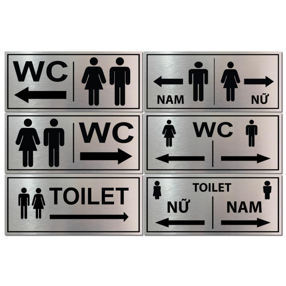 Biển Chỉ dẫn nhà vệ sinh, WC, toilet - Bảng nhà vệ sinh, WC, toilet nam nữ cao cấp