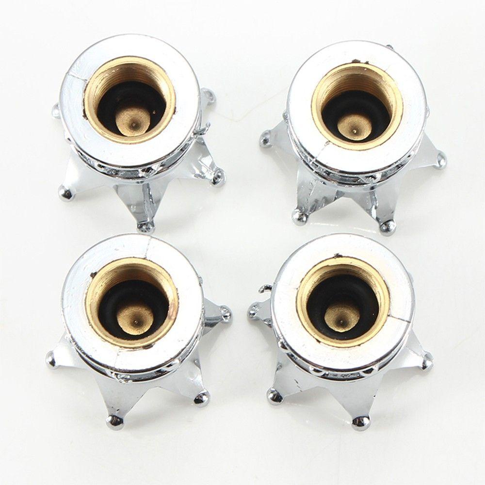 Set 4 Nắp Đậy Van Bánh Xe Hơi Hình Vương Miện Thương Hiệu Mới