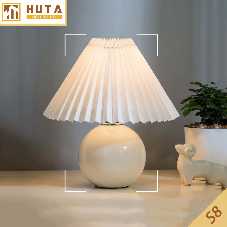 Đèn Ngủ Để Bàn Điều Chỉnh Độ Sáng, Vintage Hàn Quốc, Bóng Led, Dùng Trang Trí Decor, Để Đầu Giường, Phòng Ngủ, Mã S8