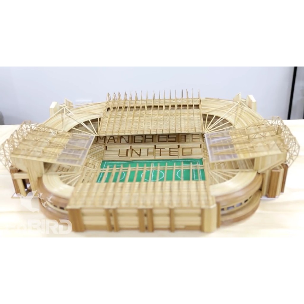 (Handmade) Mô hình sân vận động old trafford bằng tăm tre