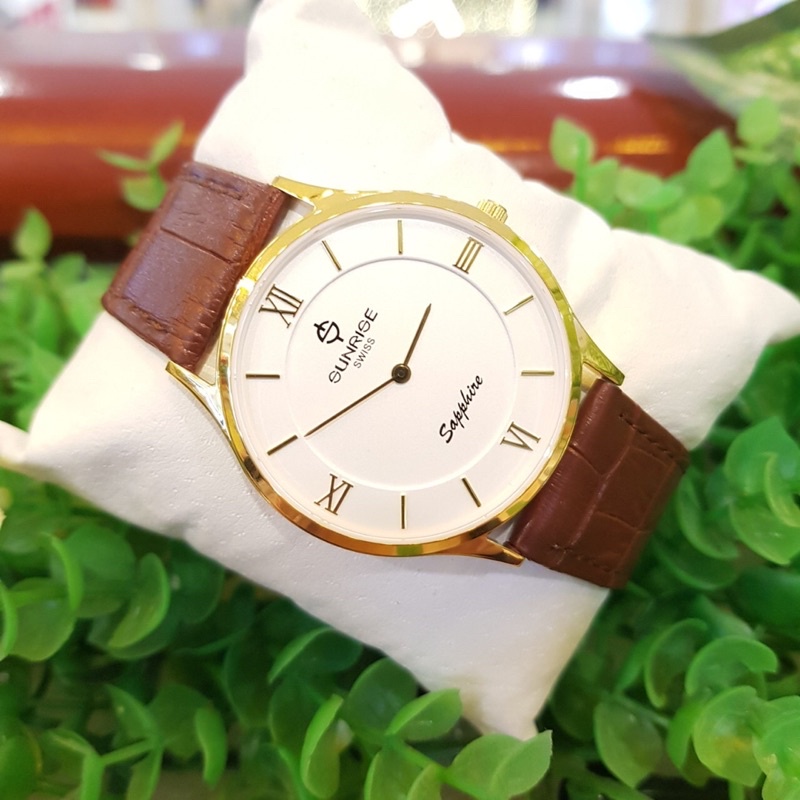 Đồng hồ Nam SUNRISE 736 full hộp, thẻ chính hãng, kính sapphire chống xước