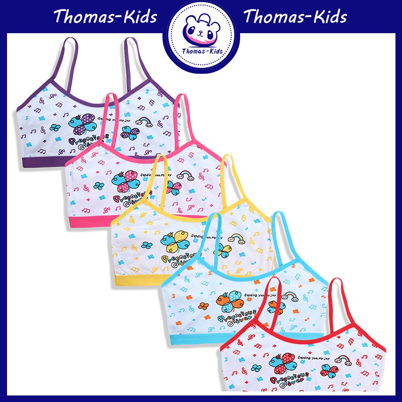 Áo lót Cotton mềm mại thoáng khí dễ thương cho bé gái 7-12 tuổi