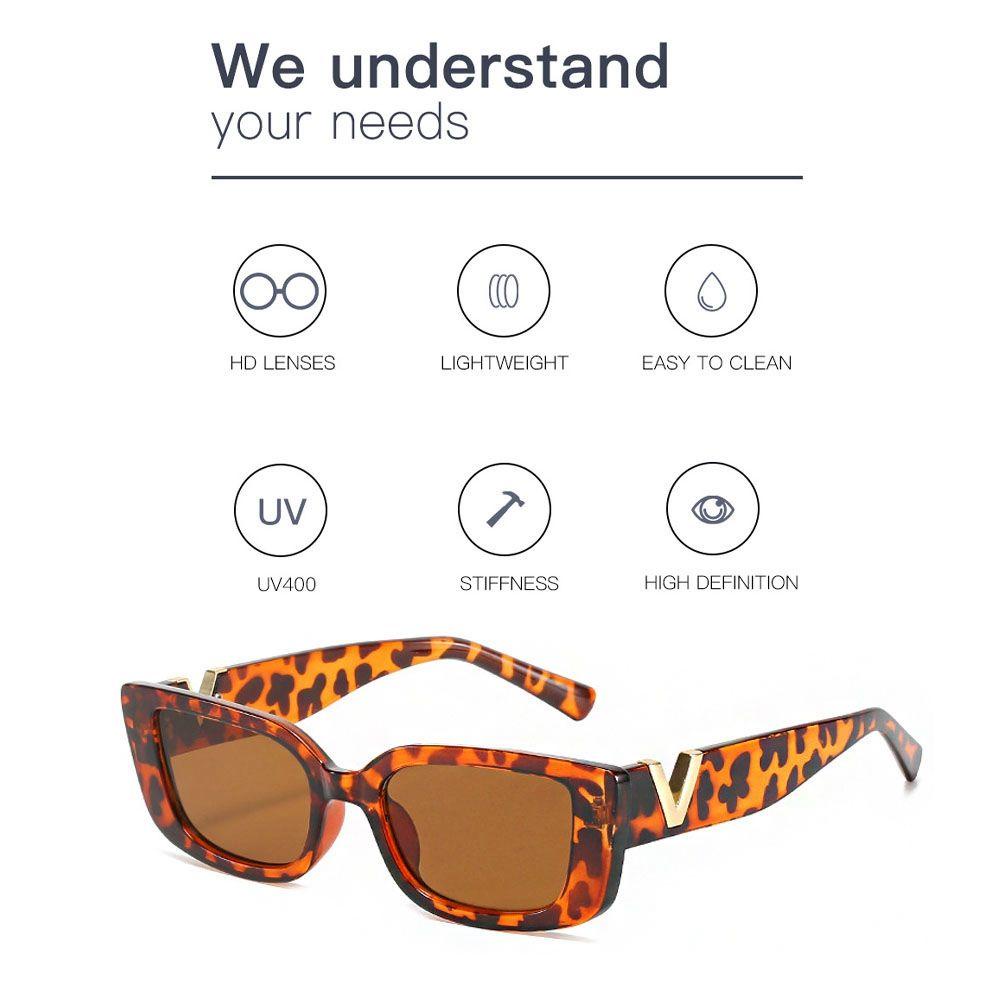 Kính Mát Gọng Vuông PC Chống Tia UV Họa Tiết Da Báo Kích Thước Nhỏ Gọn WMES15H Phong Cách Hàn Quốc Cho Nam