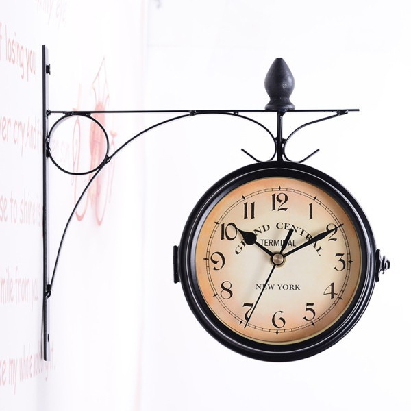 Đồng Hồ Treo Tường 2 Mặt Cổ Điển
