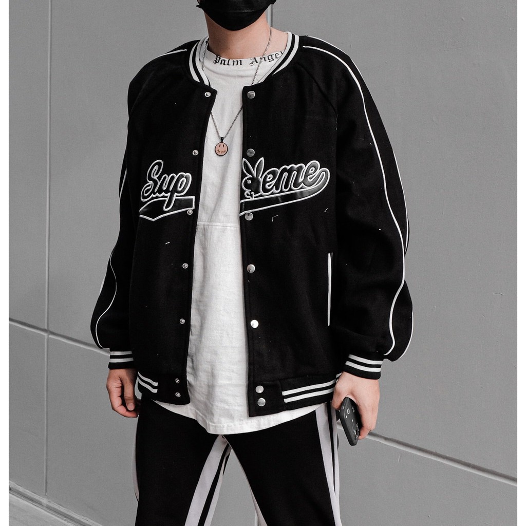 Áo BomBer / Áo bóng chày SUPERMEN Nam Nữ Siêu Hot Áo Hot Trend Fom Dáng Trẻ Trung Năng Động