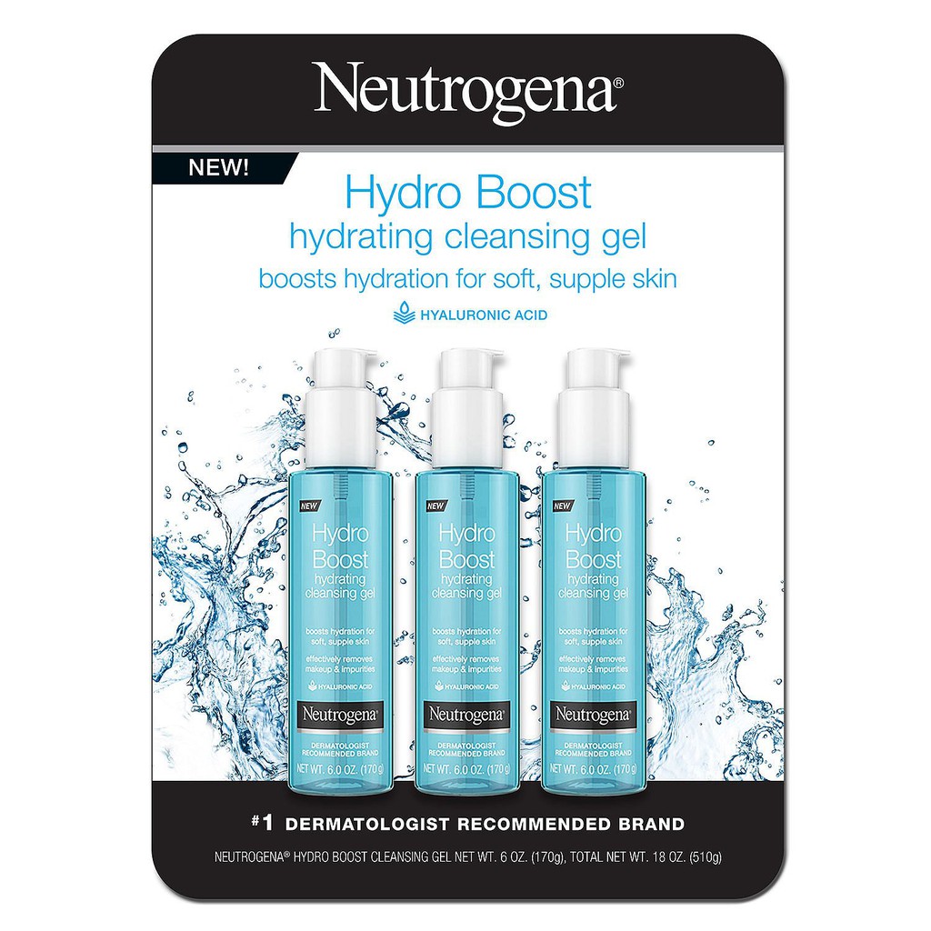 Sữa Rửa Mặt hỗ trợ giữ ẩm, cấp nước Neutrogena Hydro Boost Hydrating Cleansing Gel (170g) _ NTG027SRM