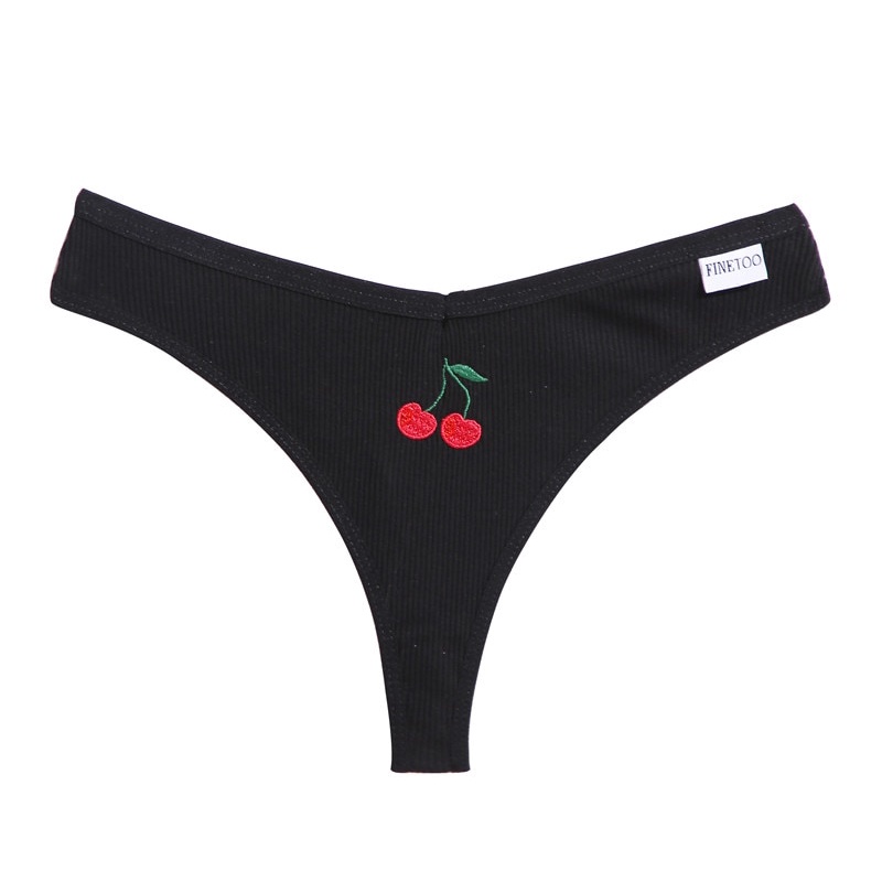 Quần lót lọt khe cotton thêu họa tiết quyến rũ thời trang dành cho nữ