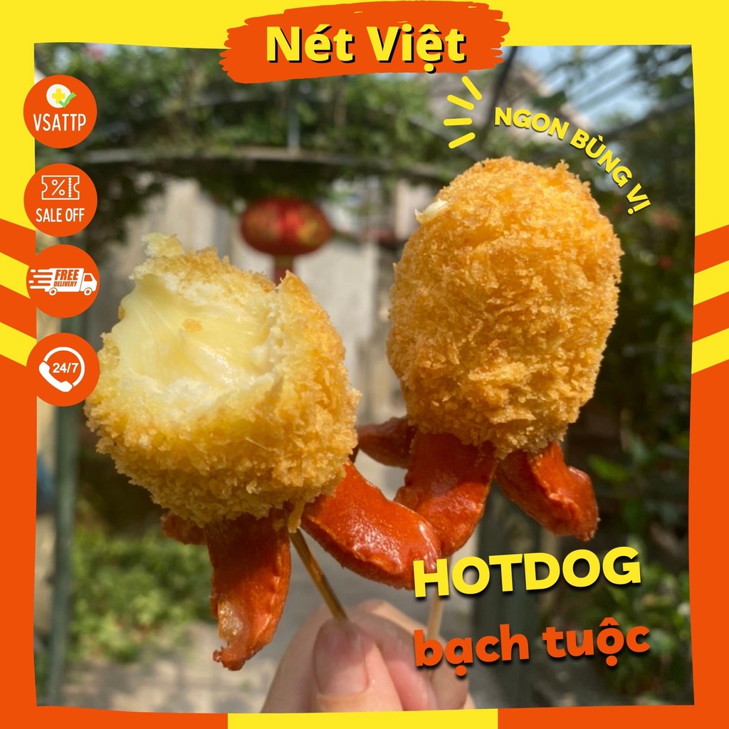 Hotdog xúc xích phô mai Hàn Quốc hiệu Nét Việt