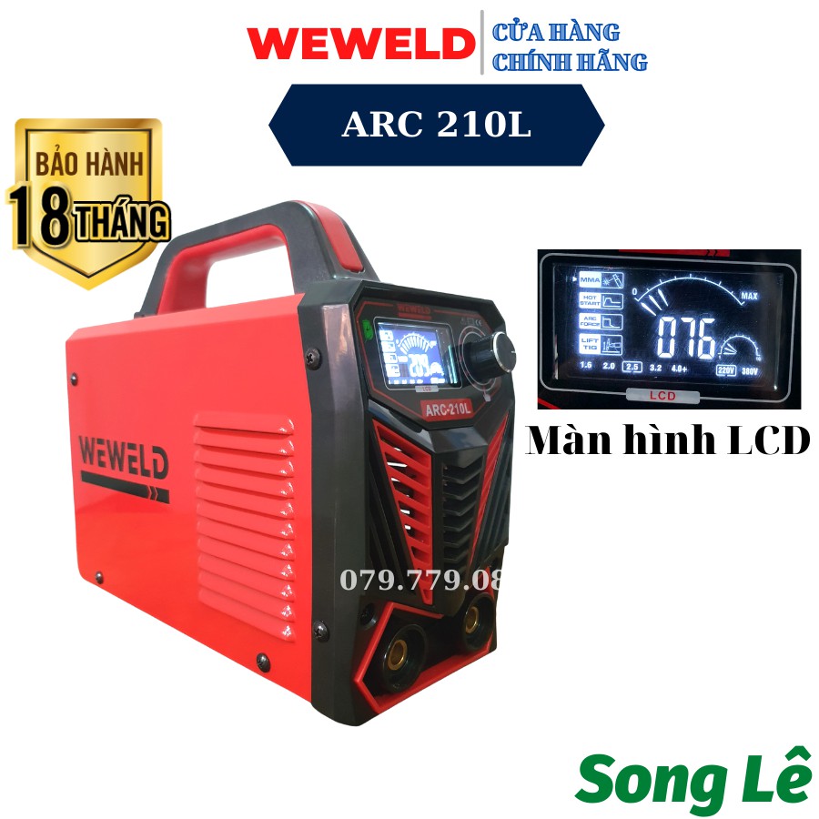 Máy hàn điện tử MINI Weweld ARC 210L - màn hình LCD hiện đại - 4 chế độ