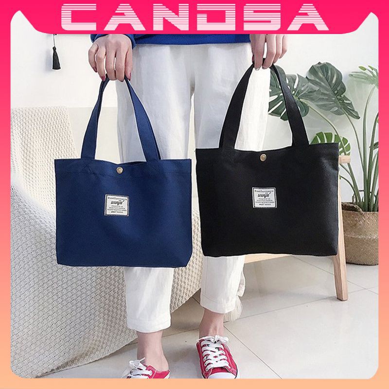 Túi tote vải canvas đeo chéo trơn mềm đi học đẹp giá rẻ TT2