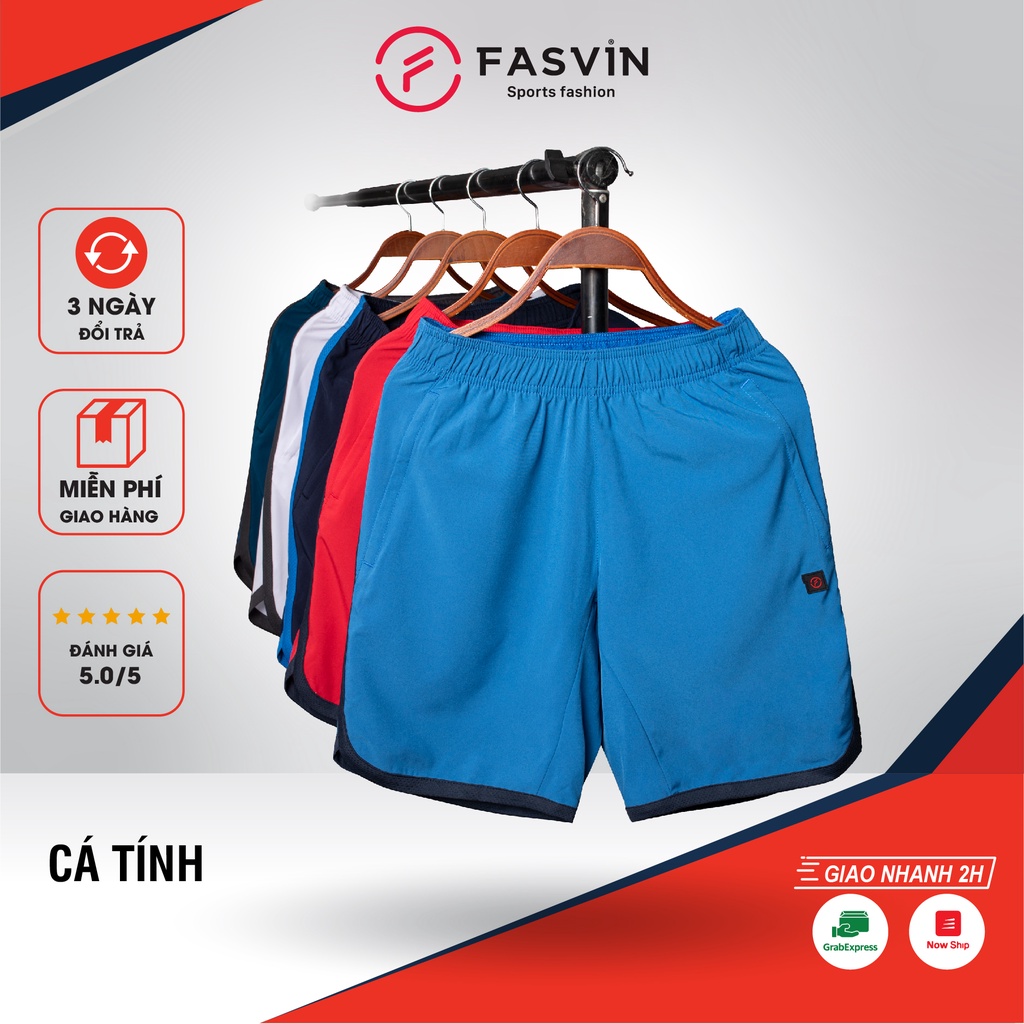 Quần short nam thể thao Fasvin Q21461.SG vải dù gió mềm mại co giãn phù hợp cho các hoạt động thể thao