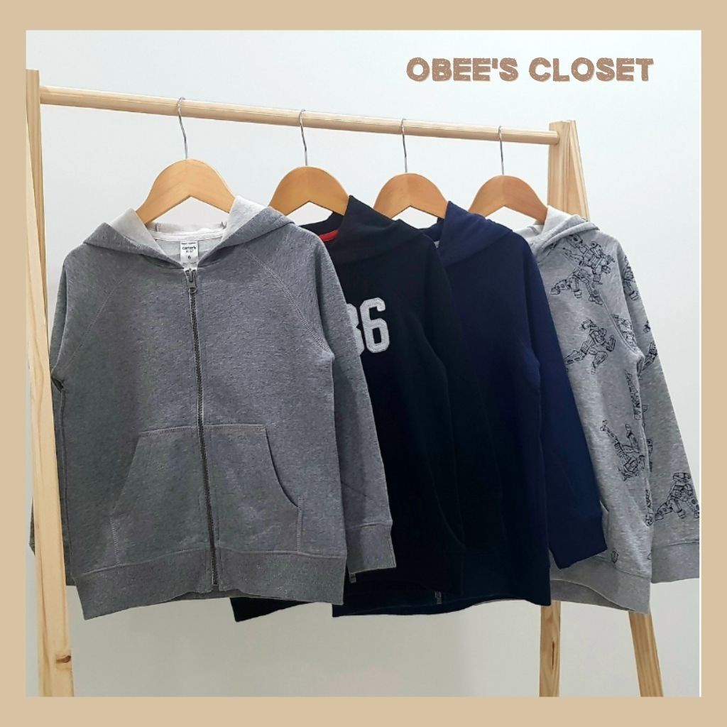 Áo khoác bé Carter Áo khoác nỉ mỏng Obee's Closet size 21 - 43kg