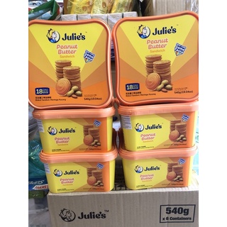 MẪU MỚI 2022 - BÁNH QUY BƠ ĐẬU PHỘNG JULIE’S PEANUT BUTTER SANDWICH 540G - MALAYSIA
