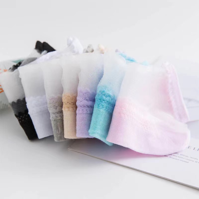 Bộ 5 Đôi Vớ Mặt Kính Mỏng Thoáng Khí Thời Trang Xuân Hè Nhật Bản Cho Nữ