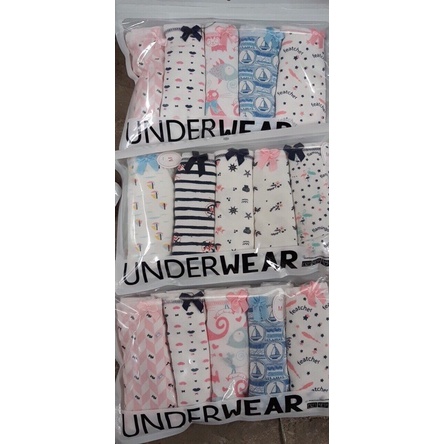 SET 5 QUẦN LÓT COTTON SIÊU THOÁNG CUTE TÚI ZIp - LADY