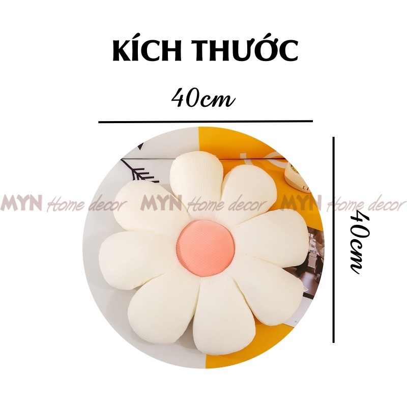Gối tựa lưng văn phòng, trang trí sofa hình bông hoa nhiều cỡ MYN Home