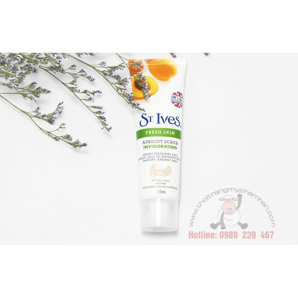 TẨY DA CHẾT DÀNH CHO DA MẶT ST.IVES FRESH SKIN APRICOT SCRUB