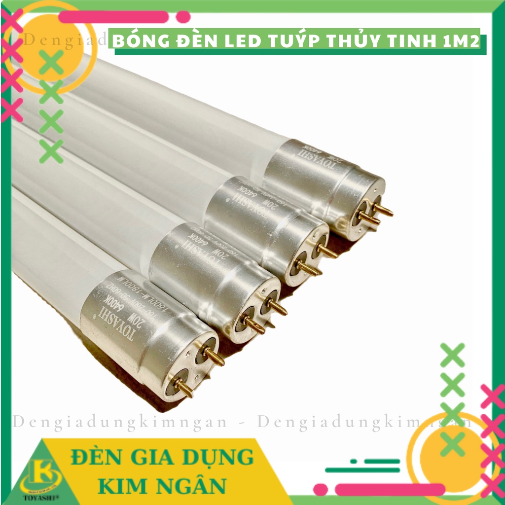 Bóng Đèn Led Tuýp 1m2 Thủy Tinh Đầu Nhôm 20W - 30W