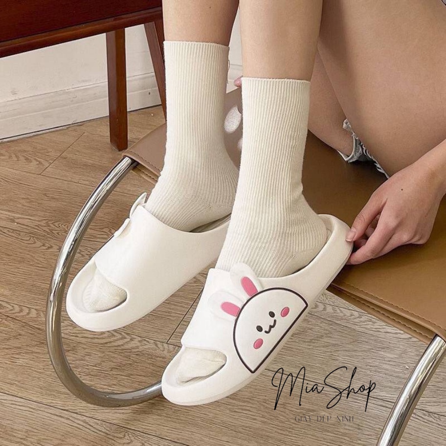 Dép bánh mỳ hình thỏ đế cao 3p chống trơn trượt siêu đáng yêu (DÉP HÌNH THỎ)