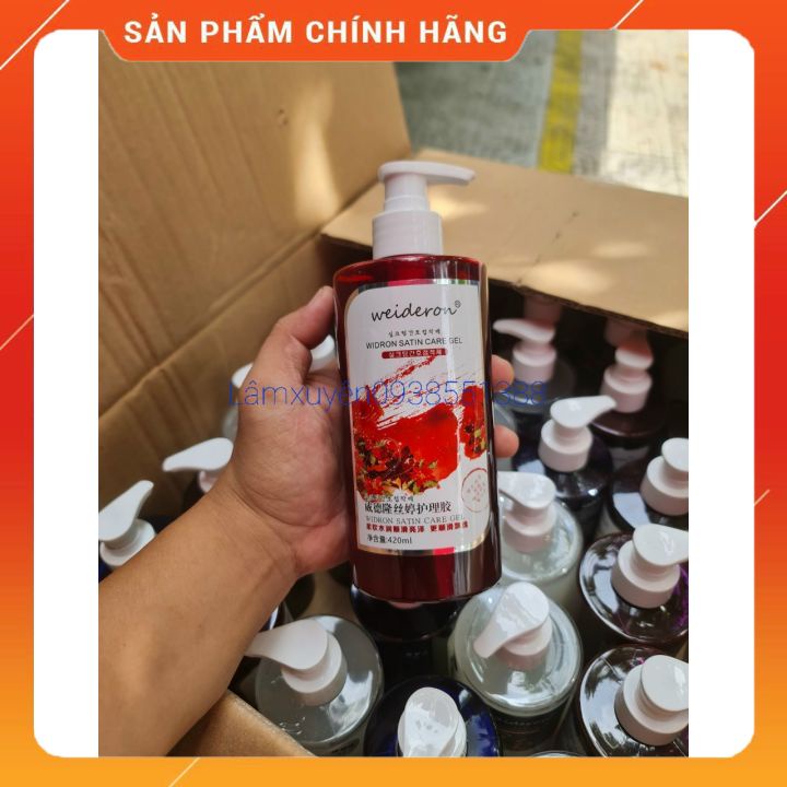 Nhuộm phủ bóng WEIDERON cao cấp 500ml  không sử dụng Oxy trợ nhuộm _ lên màu chuẩn Giúp sáng màu và bóng mượt.