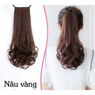 Tóc Giả Nữ Buộc Cột Xoăn Dài 45cm Hàng Cao Cấp