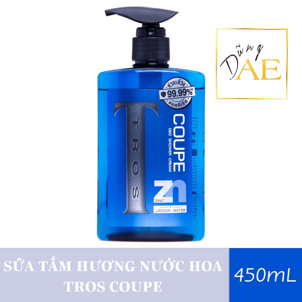 Sữa tắm nước hoa dành cho nam TROS Shower Gel Thái Lan 450mL