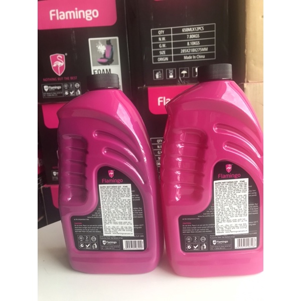Nước làm mát động cơ cao cấp Flamingo màu xanh F340G – 1L