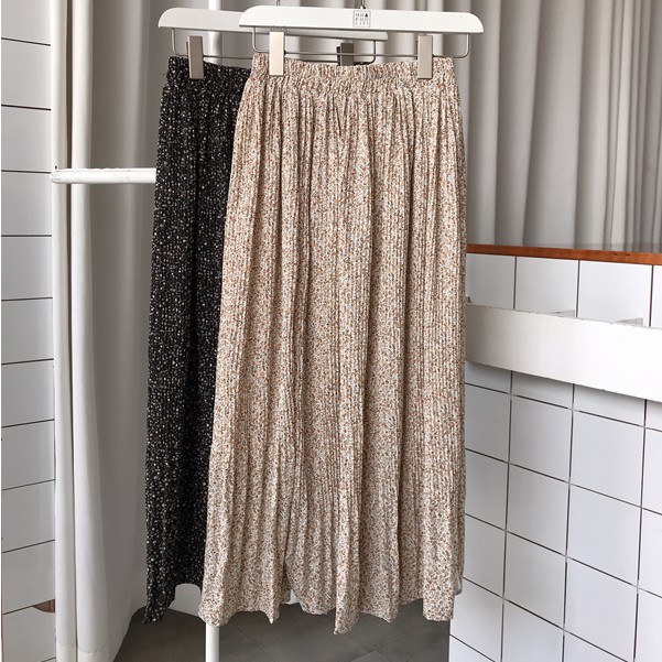 Chân váy maxi hoa xếp ly nhuyễn - V677 | BigBuy360 - bigbuy360.vn