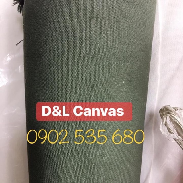 Vải bố canvas màu xanh rêu ( cực hiếm) khổ 1m6 - may túi xách