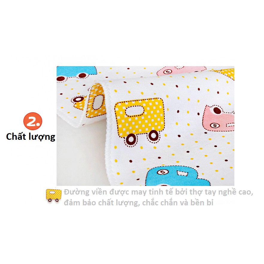 1 yếm quàng cổ cho bé cài nút vải cotton