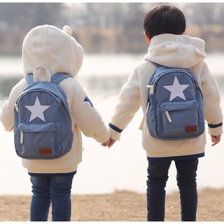 Balo trẻ em Hàn Quốc Besson Joujou - Star 05 Denim Kid Backpack