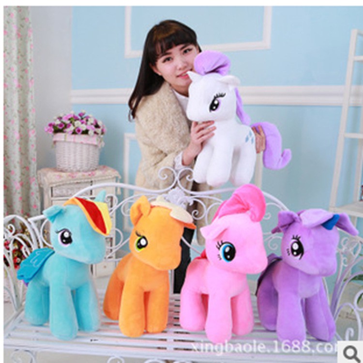 MY LITTLE PONY Thú Nhồi Bông Hình Con Ngựa Pony Màu Cầu Vồng