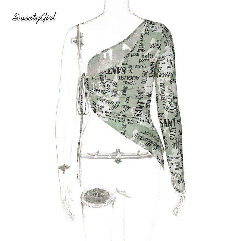 Áo Thun Dài Tay Ôm Dáng In Chữ Thời Trang 2022 Dành Cho Nữ