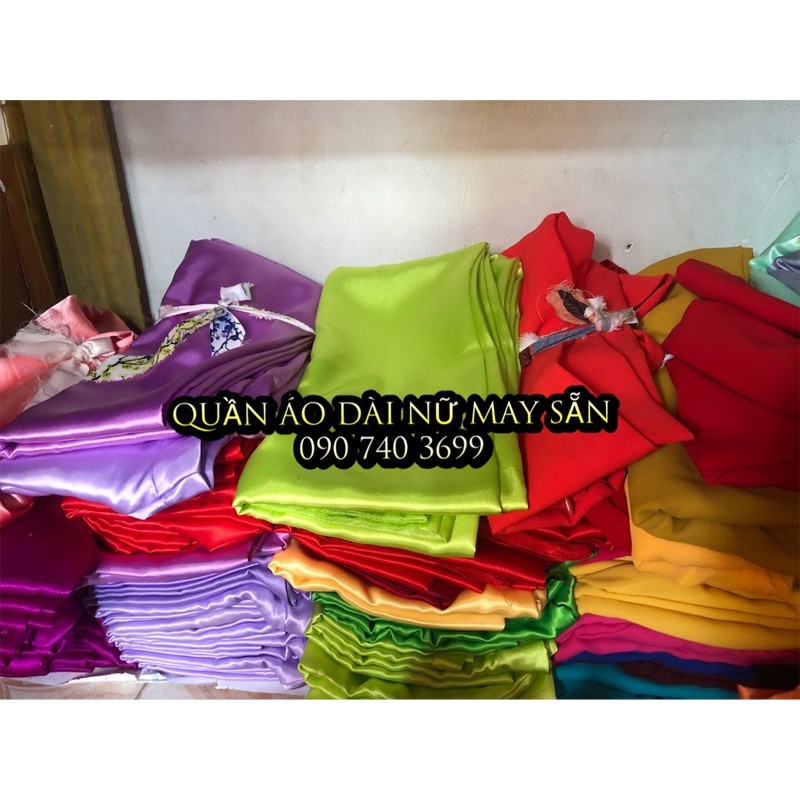 Quần Áo Dài Nữ May Sẵn Các Tông Màu Xanh