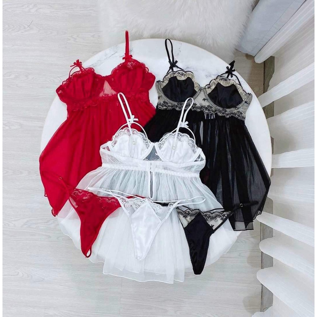 (M. 78) Váy ngủ sexy ren mềm cao cấp Đầm mặc nhà gợi cảm quyến rũ